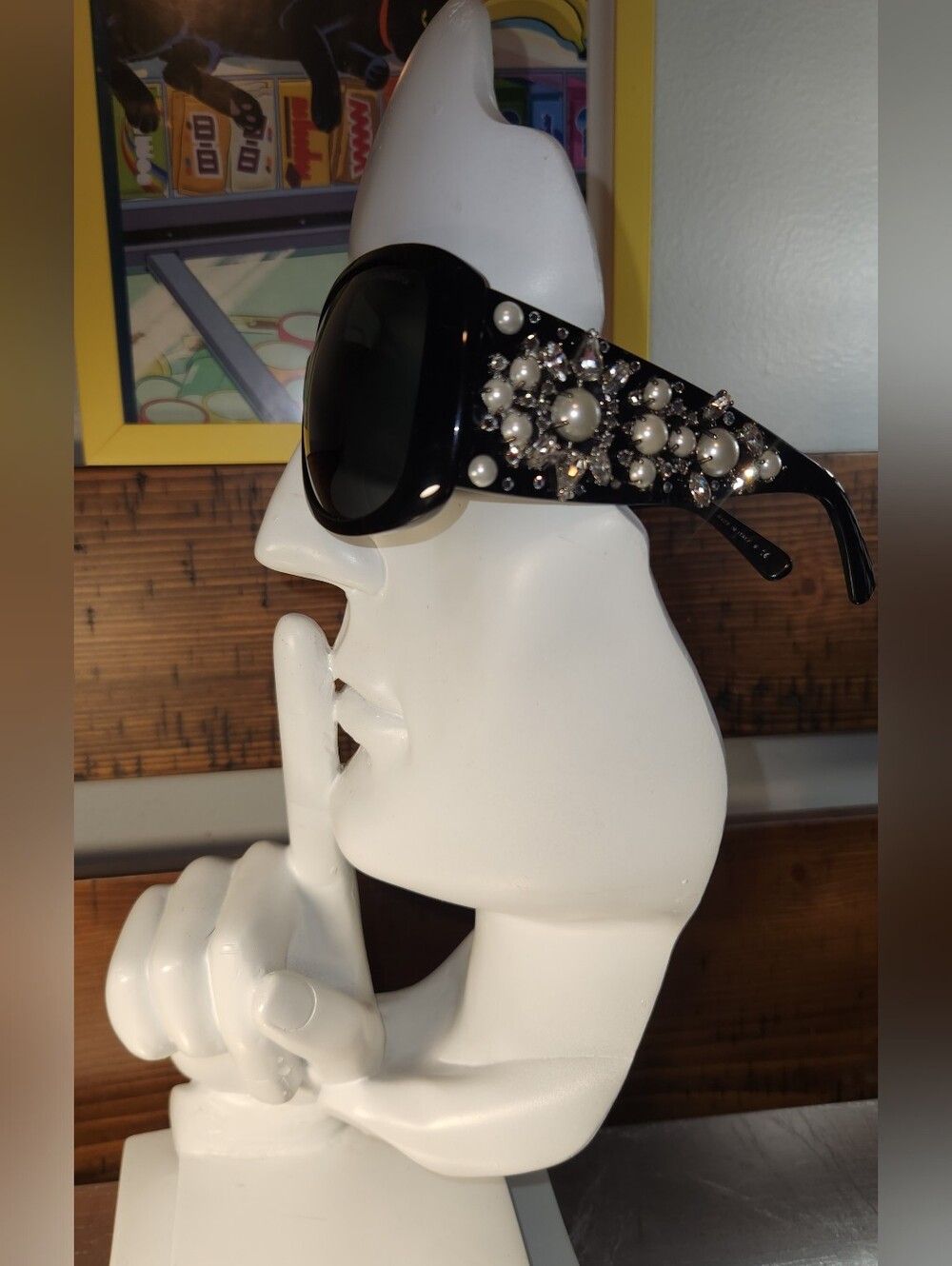 Pearl Dolce & Gabbana Sunglasses With Pearls & Crystals, Designer Shades Sunnies